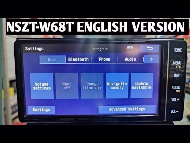 Toyota NSZT W68 Full English navigation map sd