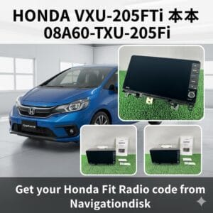HONDA VXU-205FTi 本体 08A60-TZA-J00 Radio Unlock Sd and Code